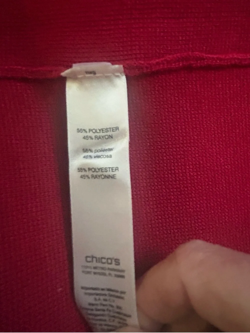 Chico's Deep Red Open-Front Women's Cardigan with Shawl collar